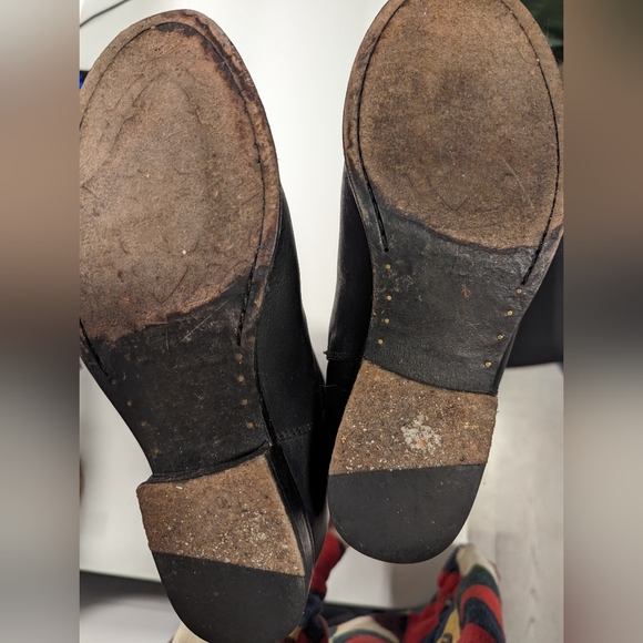 Frye Melissa Logo Boots Black Leather Size 6 M - Picture 4 of 6